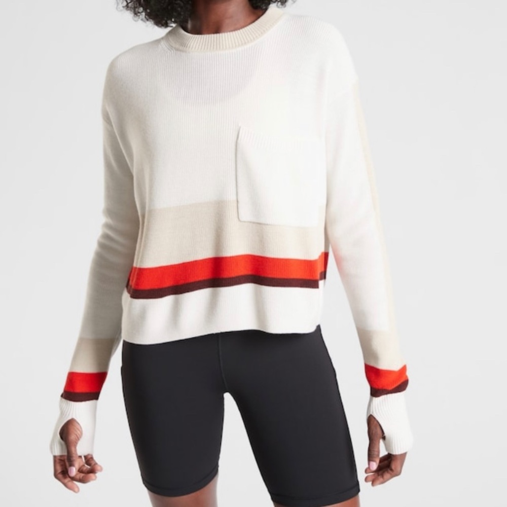 Athleta Trailhead color block sweater in Large